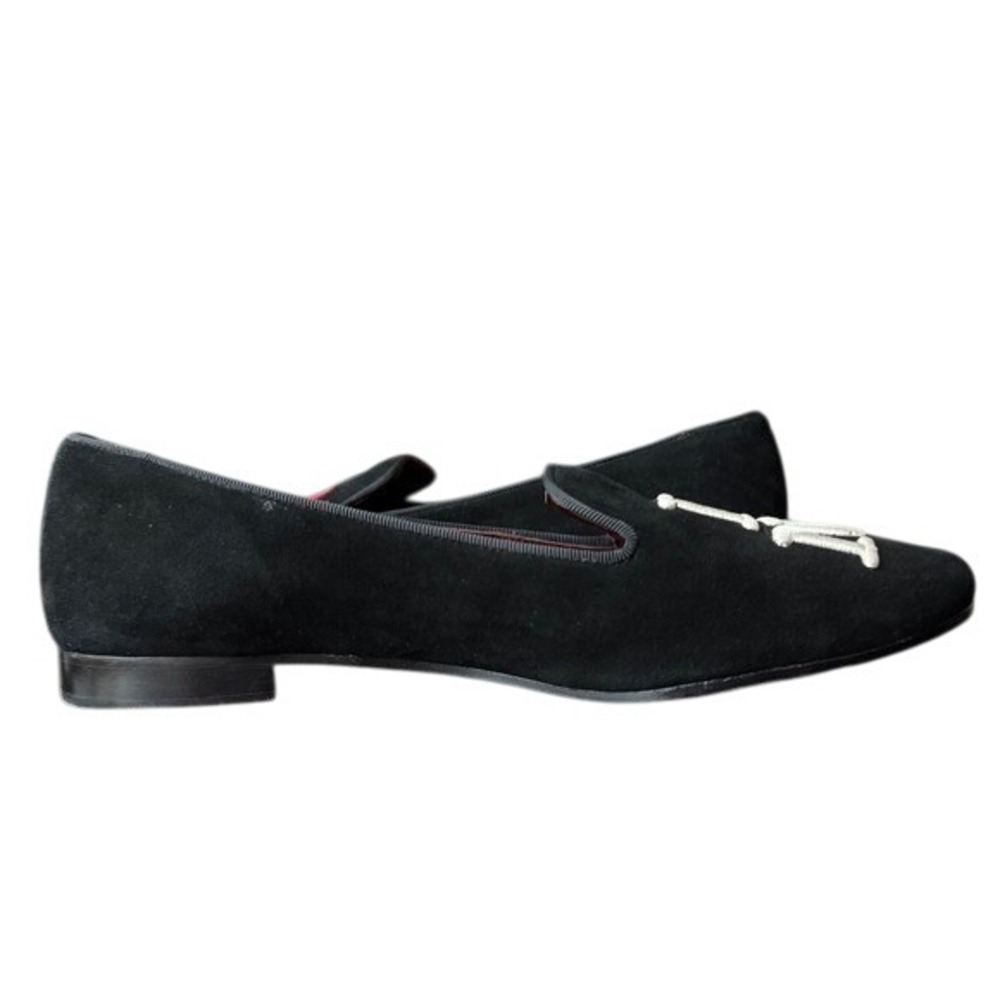 Kate Spade Lounge New York I Love NY Flats Black Suede Embroidered Size 8.5‎ - Picture 7 of 11